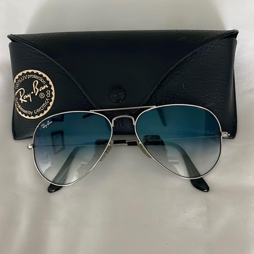Ray-Ban Silver Gradient Aviator Sunglasses small 55mm